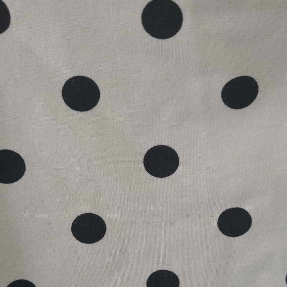 H&M Cream Polka Dot Square-Neck Puff Sleeve Crop Top - Picture 5 of 9